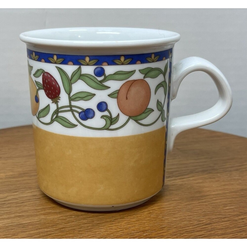 Vtg Dansk International Designs Fiance Fruits Dinnerware Coffee Mug Cottagecore